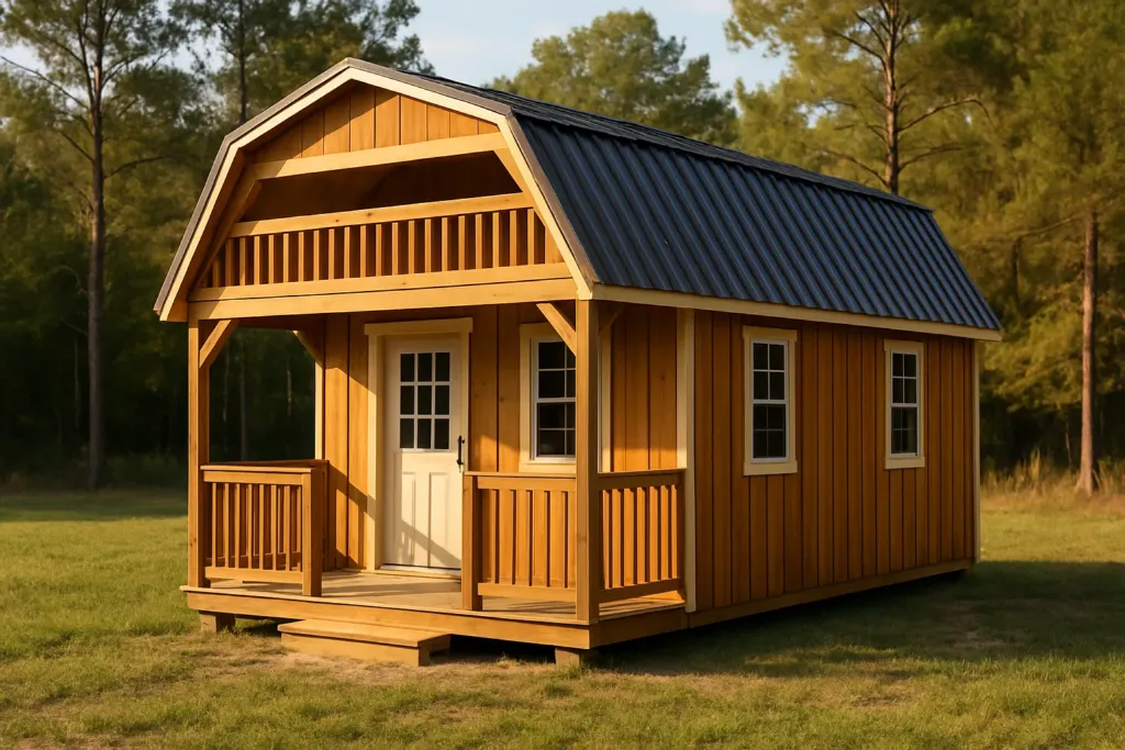 16' Wide Lofted Barn Cabin exterior view