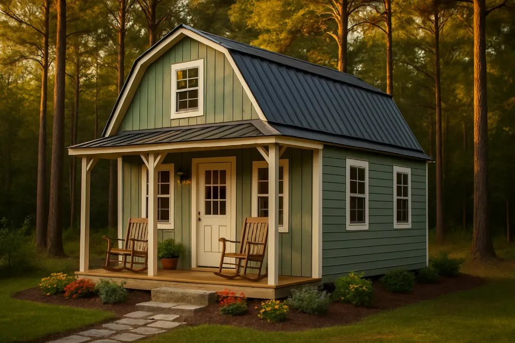 16x22 Lofted Barn Cabin, Finished Home Example exterior view
