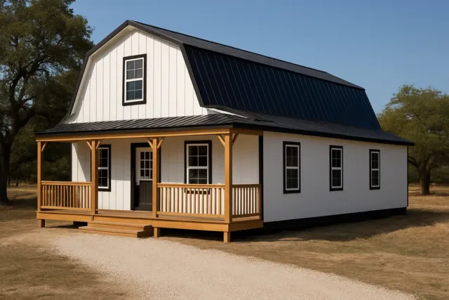 16x30 Lofted Barn Cabin, Finished Home Example for sale, outside view