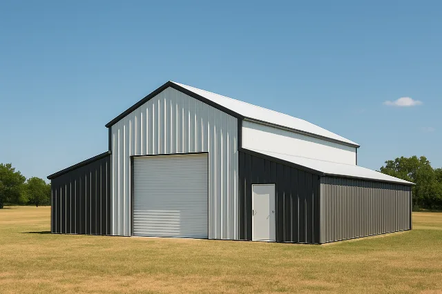 All Vertical Barn 42x60x14 for sale, outside view