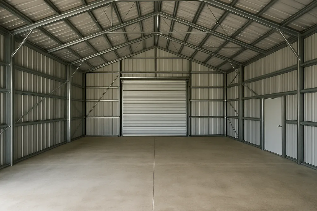 All Vertical Barn 42x60x14 unfinished interior as delivered
