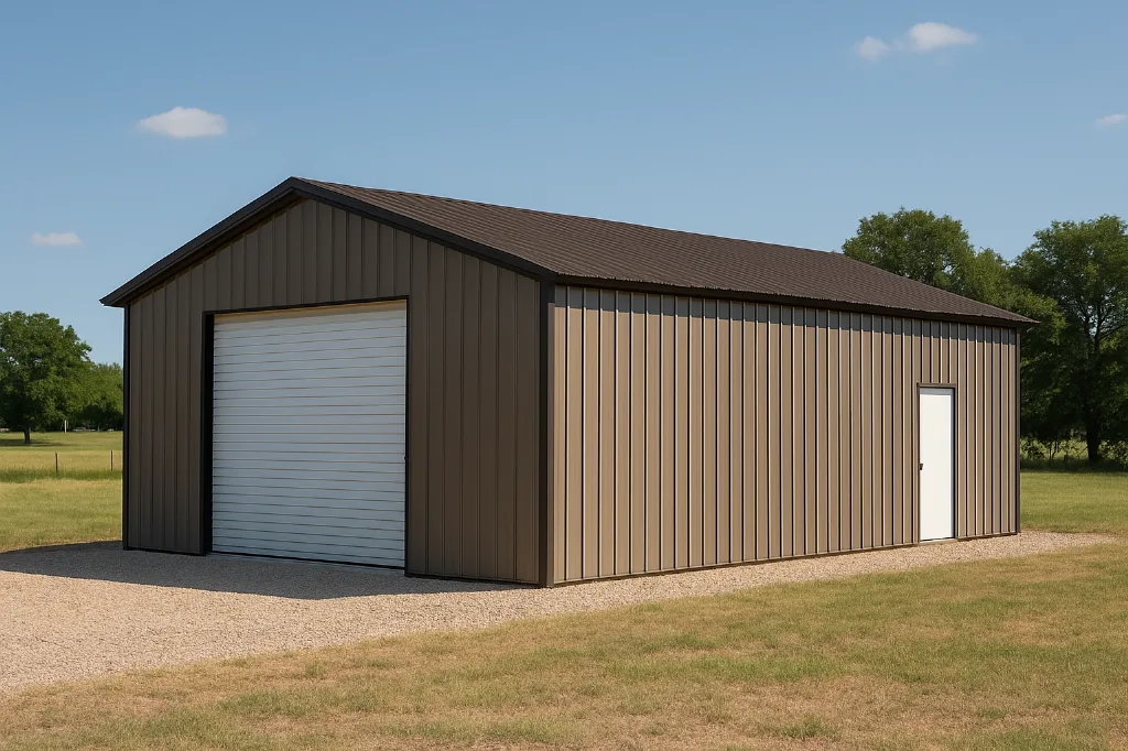 All Vertical Dual Entry Garage 24x40x10 exterior view