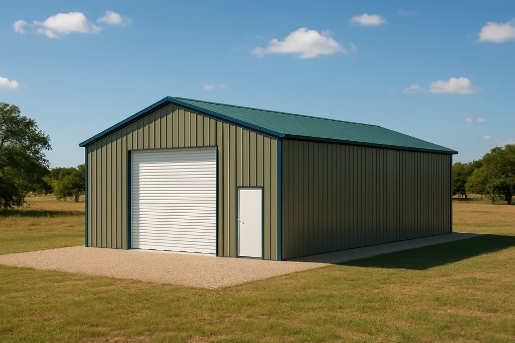 All Vertical Garage 30x50x12 exterior view