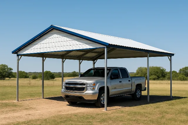 Boxed Eave Roof Cover 24x25x7 for sale, outside view