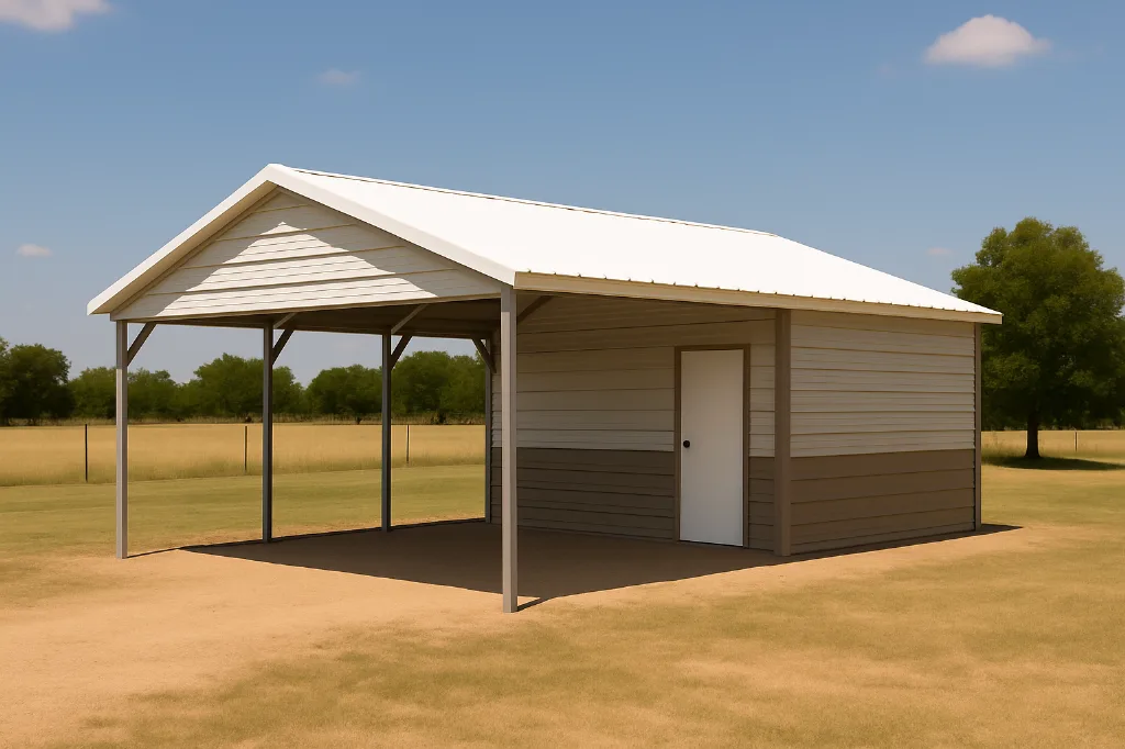 Boxed Eave Roof End Combo 20x30x7 exterior view