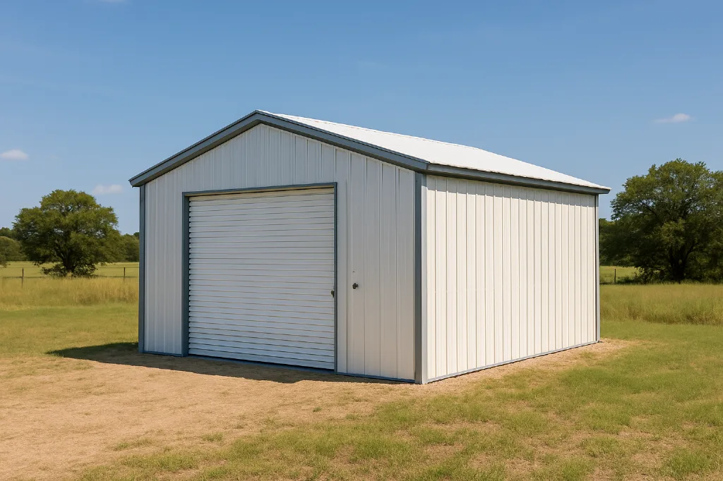 Boxed Eave Roof Front Entry Garage 18x20x9 exterior view