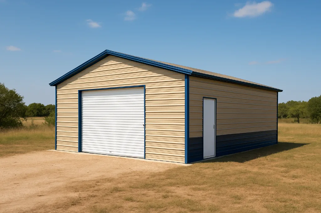Boxed Eave Roof Front Entry Garage 24x26x10 exterior view