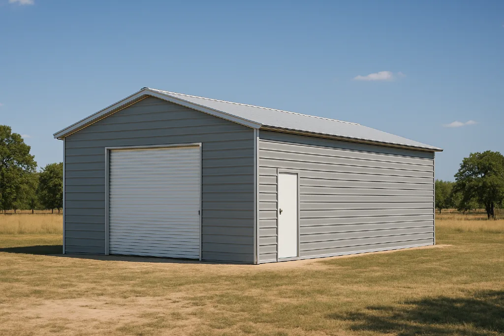 Boxed Eave Roof Garage 24x40x13 exterior view