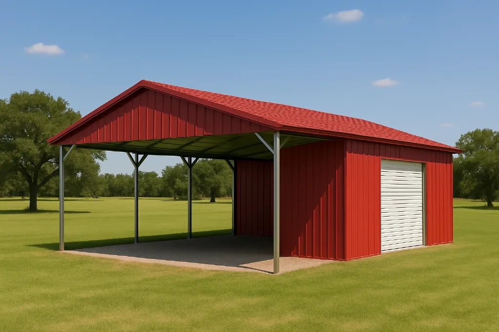Cover with Fully Enclosed Sidewalls & Back Gable End 40x25x10 exterior view