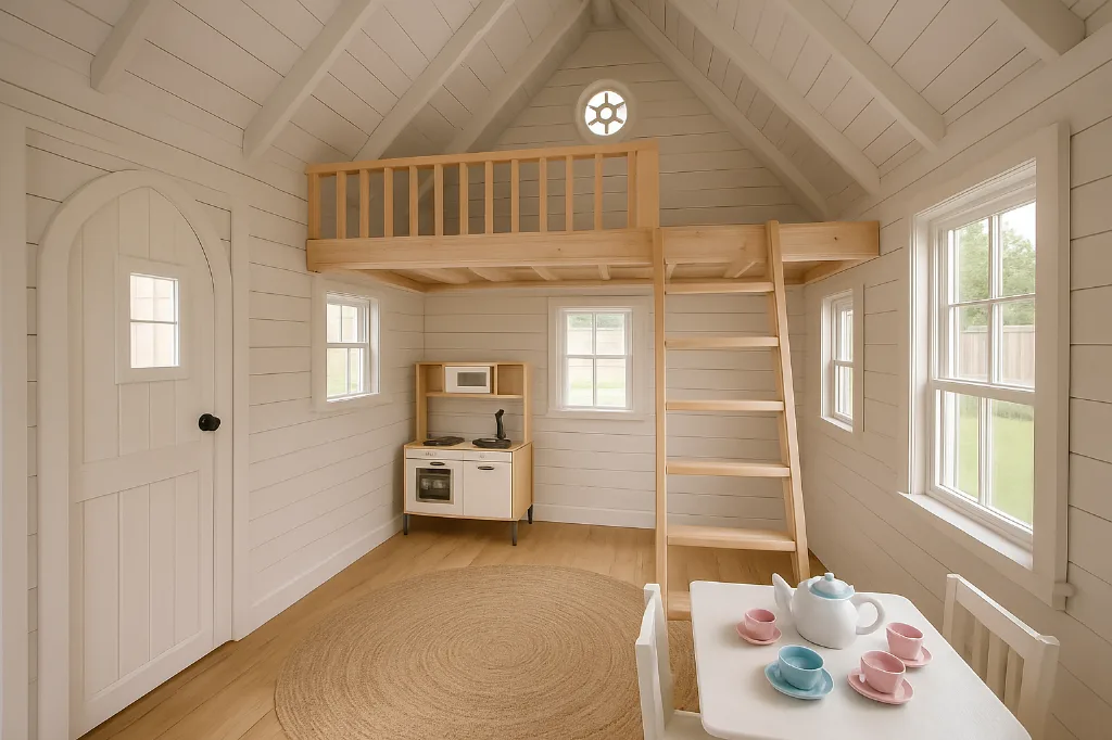 Kids Playhouse (Victorian) interior staged for storage