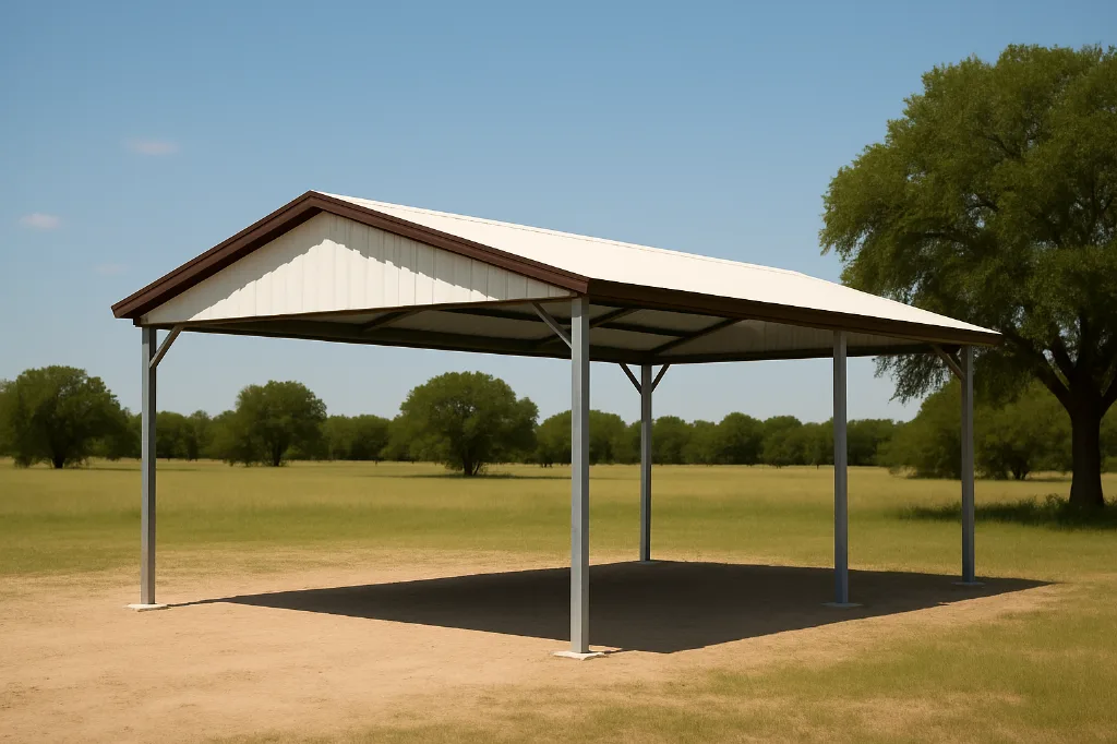 Monoslope Cover 20x20x8 exterior view