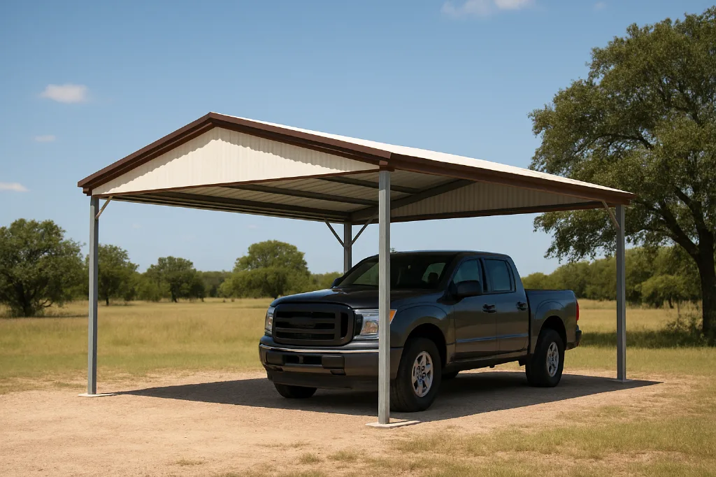 Monoslope Cover 20x20x8 exterior view