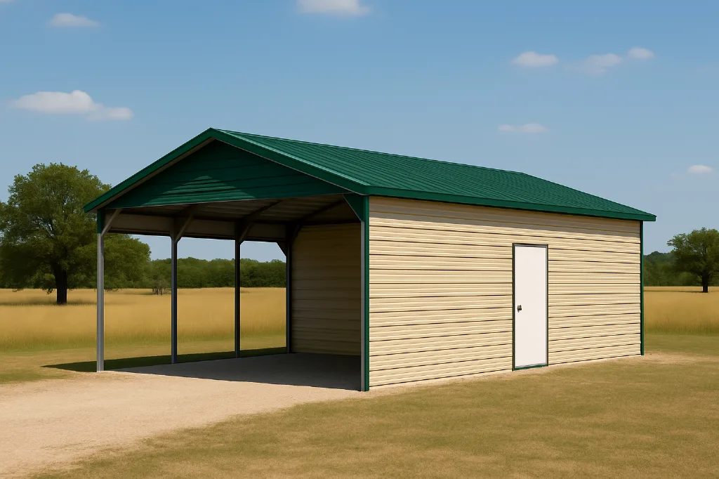 Regular Roof End Combo 18x30x10 exterior view