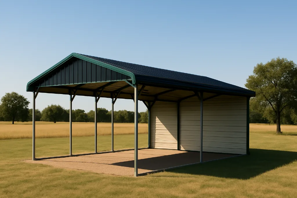 Regular Roof End Combo 24x25x8 exterior view