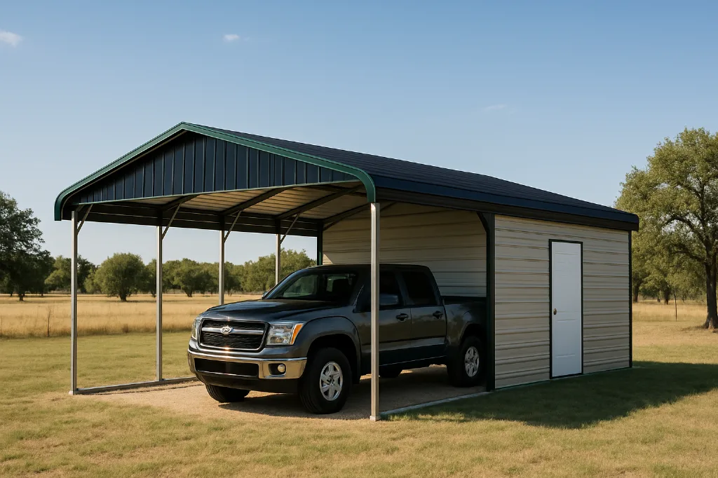 Regular Roof End Combo 24x25x8 exterior view