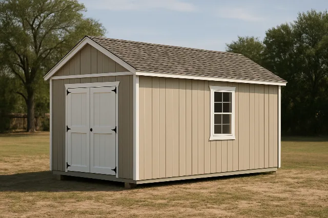 Side Gable Utility Shed for sale, outside view