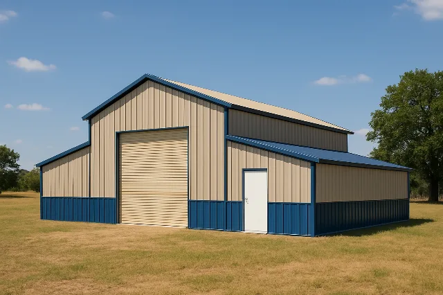 Steel Barn 42x30x12 for sale, outside view