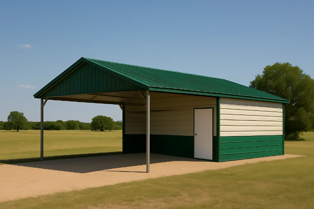 Steel End Combo with Frameouts 20x35x9 exterior view