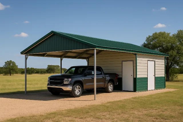 Steel End Combo with Frameouts 20x35x9 for sale, outside view