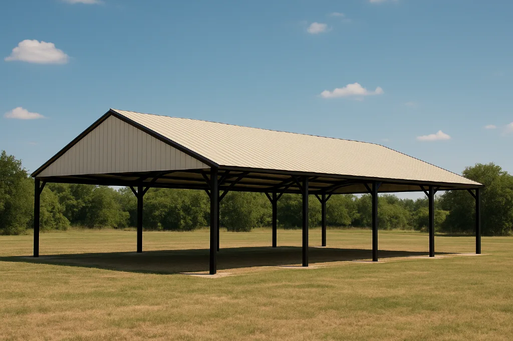 Steel Pavillion 50x100x14 exterior view